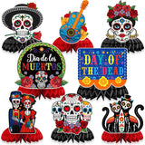 JULMELON Child-Safe Halloween Honeycomb Decorations 8 Pack for Kids Birthday Party Table Centerpiece