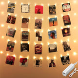 Lakumu 17ft Photo Clip LED Lights – Dorm Room Decor with Warm White Glow, 8 Modes and Built-in Timer