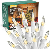 Minetom Clear Christmas Lights – Kids' Bedroom Decor, Pet-Friendly No Flame Holiday Glow