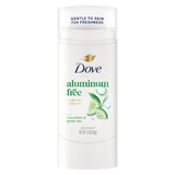 Dove Aluminum Free Deodorant Stick Cucumber & Green Tea – Neutral Toned Clear Stick for Intentional Skin Care Routines 2.4 oz