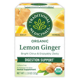 Traditional Medicinals Organic Lemon Ginger Tea – Neutral, No-Frills Herbal Blend for Mindful Drinkers and Restrained Spaces