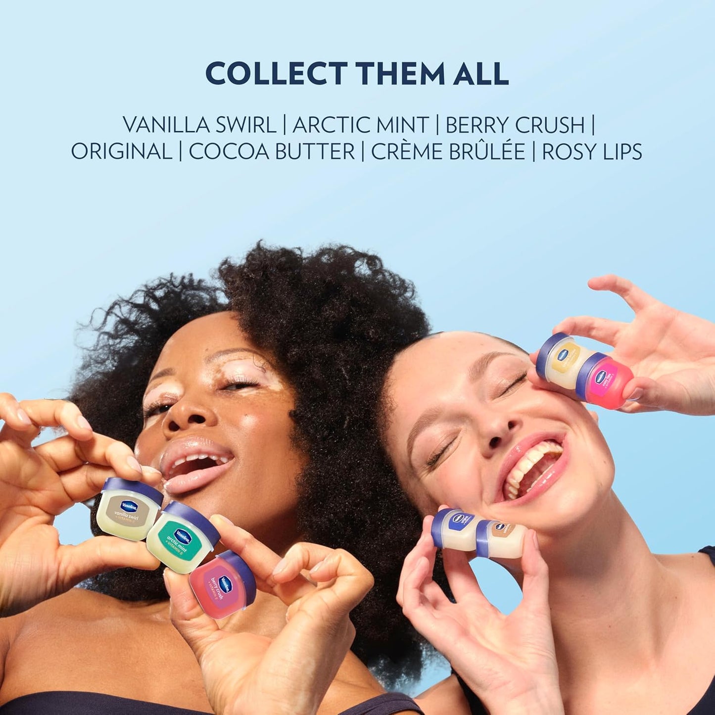 Vaseline Petroleum Jelly Mini Tins 2 Pack – Kid-Friendly Hydration for Backpacks, Lunchboxes, and Bedrooms, 0.5 oz