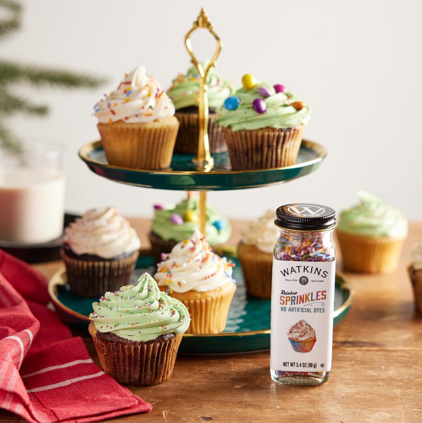 Watkins Rainbow Decorating Sprinkles – Simple, Naturally Sourced Sprinkles for a Less-Is-More Dessert Finish, Dye Free