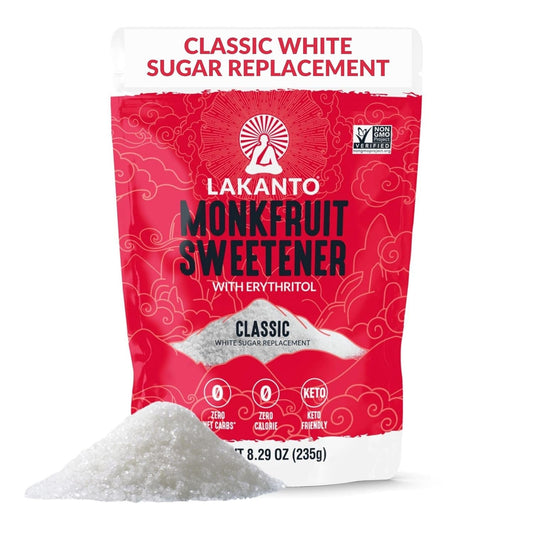 1:1 cup-for-cup replacement ratio for standard white sugar
