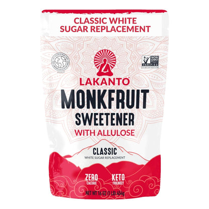 1:1 sugar replacement ratio for cup-for-cup measuring in any recipe