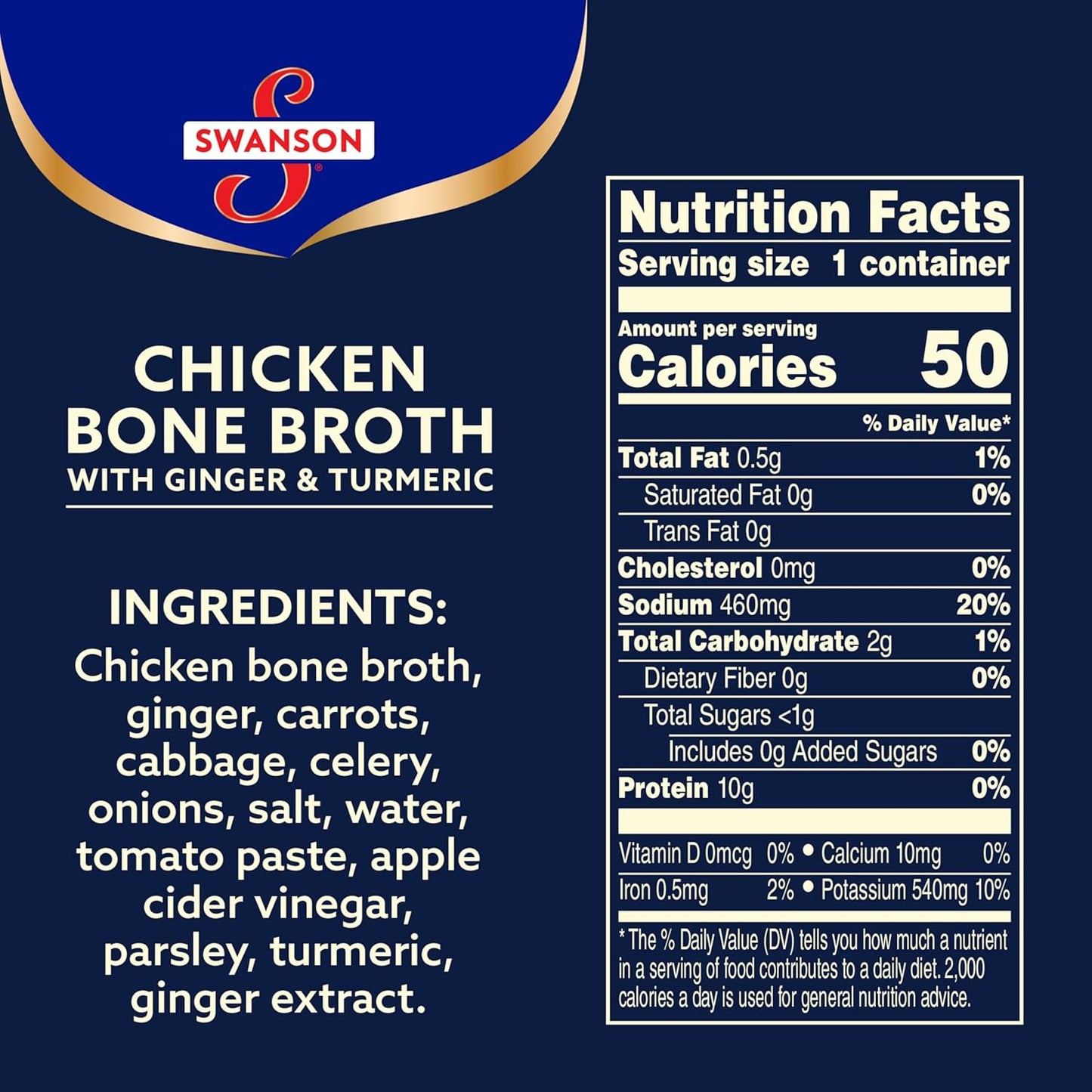 10 grams of protein and only 50 calories per serving