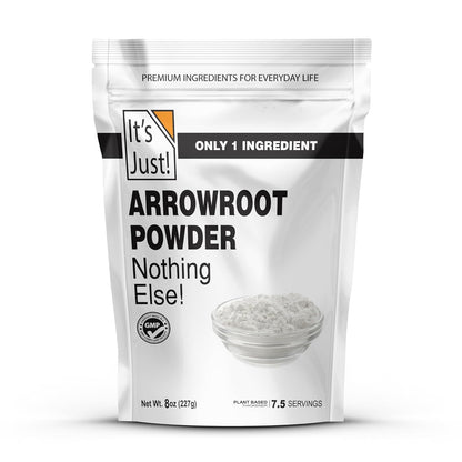 100% pure arrowroot powder derived from maranta arundinaceae root