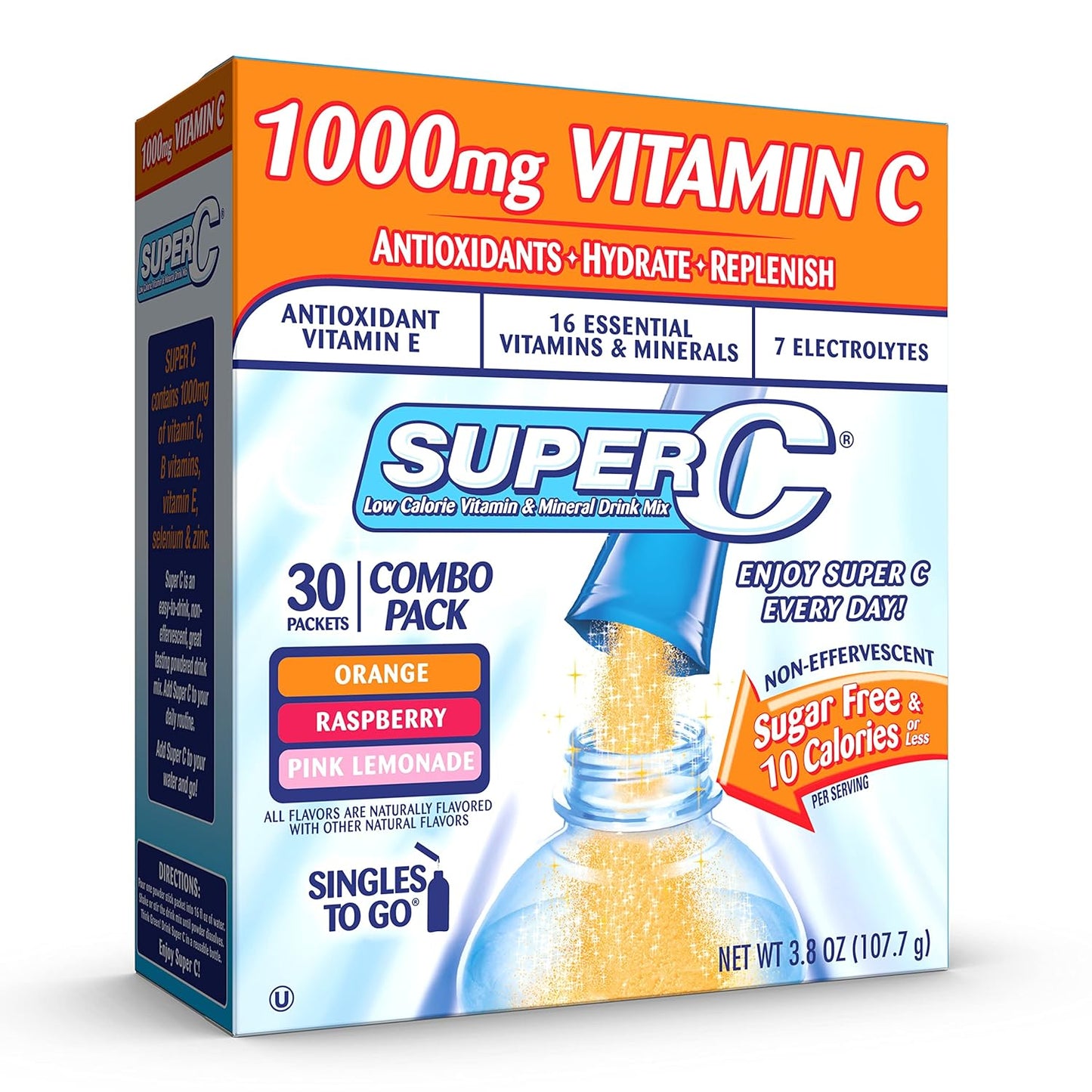 1000mg vitamin c per serving with 16 essential vitamins and minerals