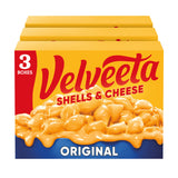 Velveeta Shells and Cheese Original – Cozy Comfort Food Gift Basket Staple for Couples and Roommates, 3 Box Pack