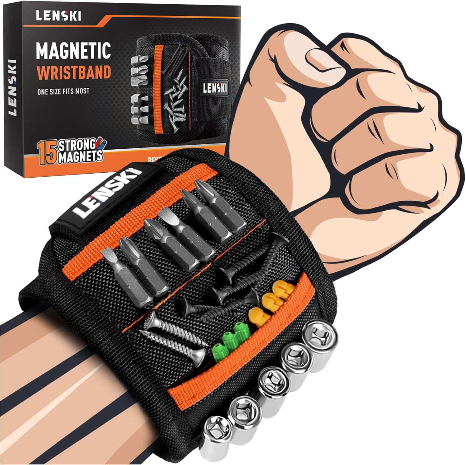 15 embedded super-strong magnets with vibration-resistant hold