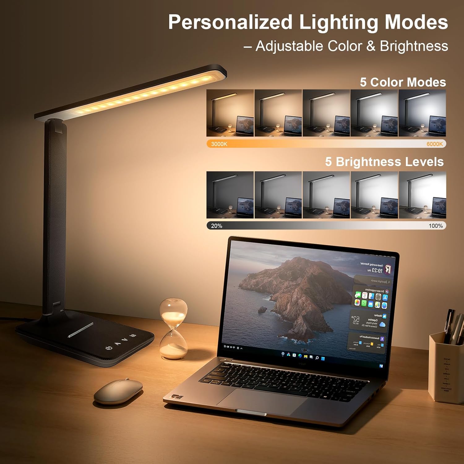 180° rotating head and 90° foldable base for directional lighting