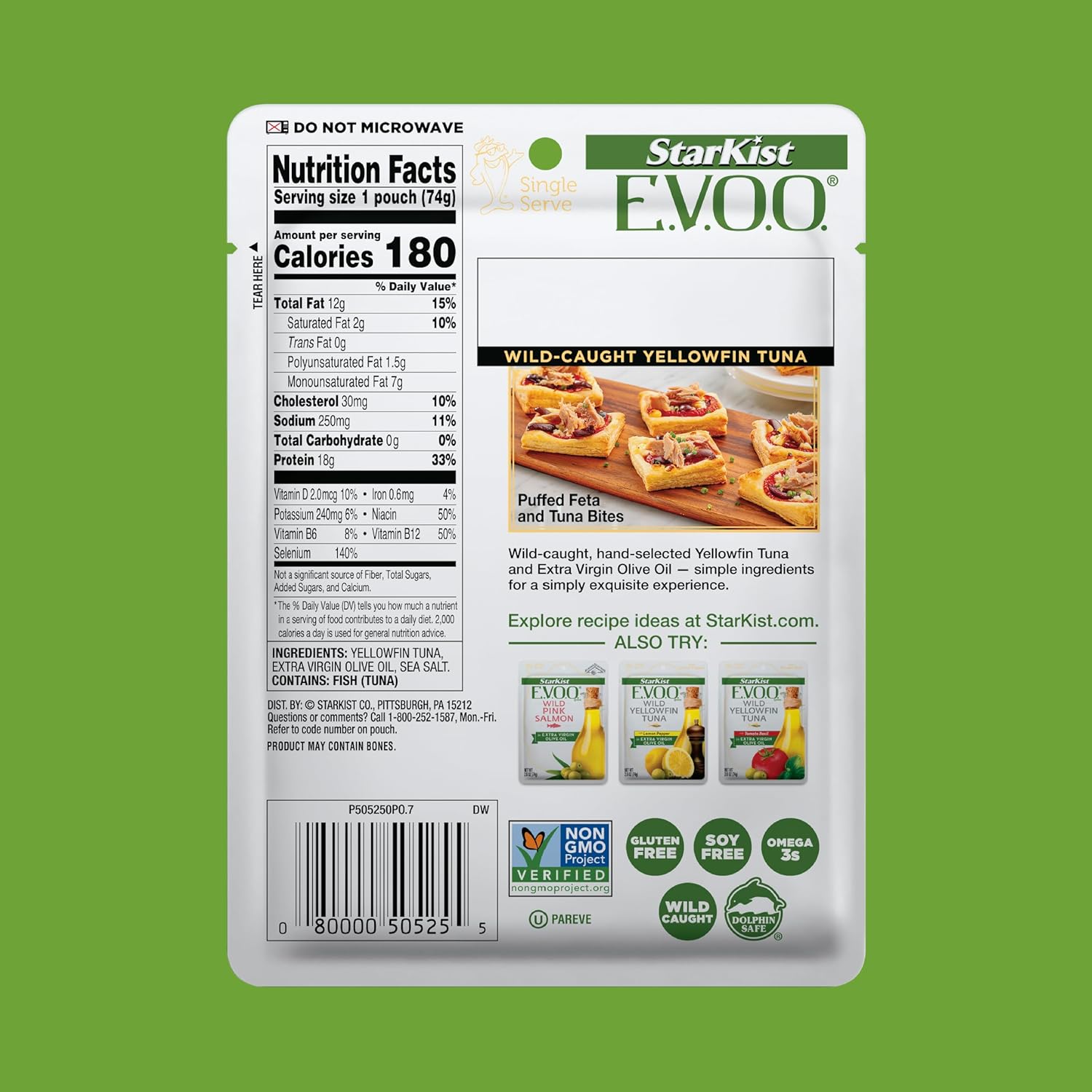 18g of protein and omega-3s per serving