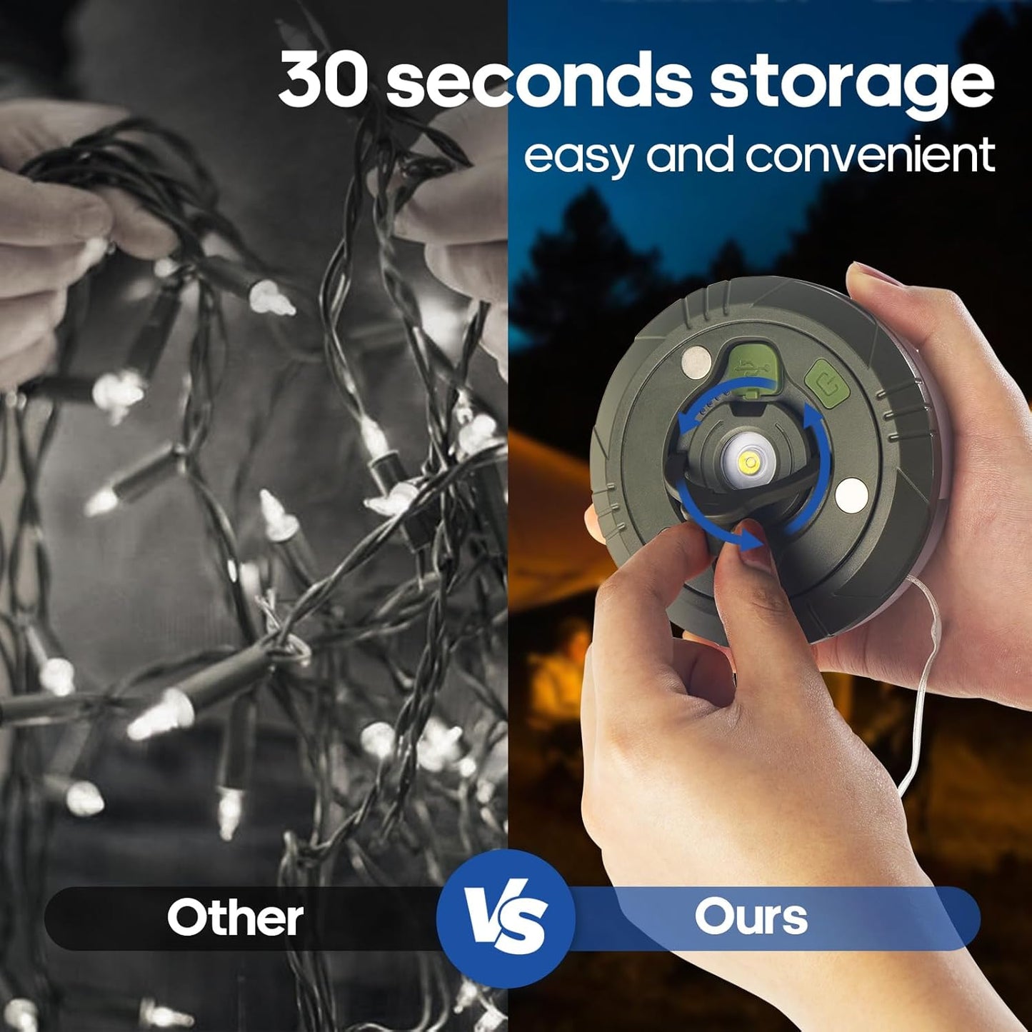 2000mah rechargeable battery providing 5-8 hours of illumination