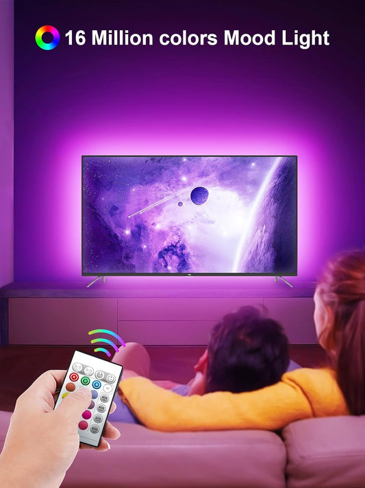 24-key ir remote with 10 brightness levels and 4 dynamic flicker modes