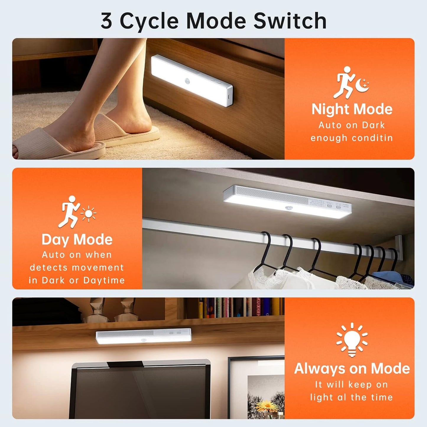 30 led / 150 lumen output with 3-step (10/50/100%) and step-less dimming plus 4 timer presets