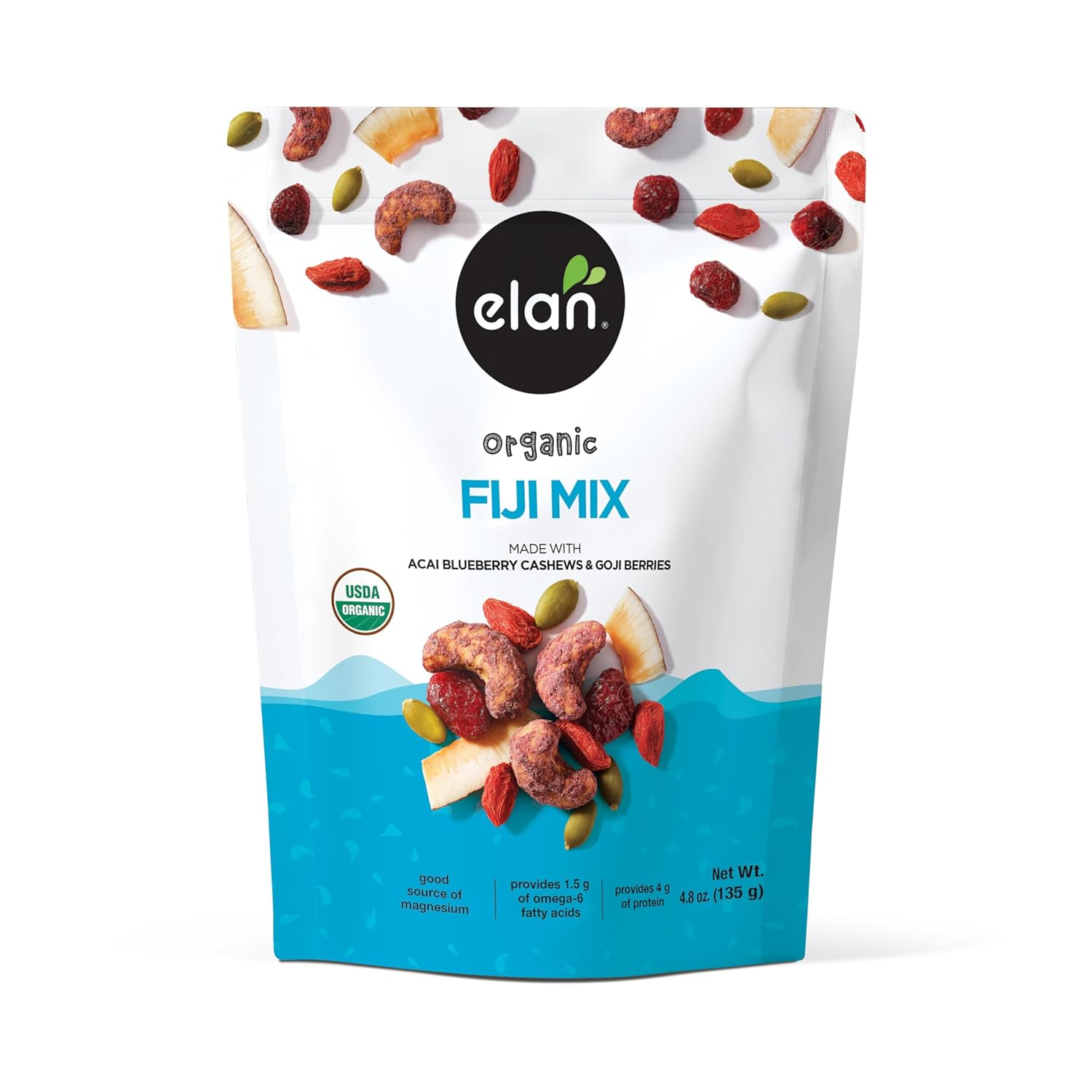 4.8 oz resealable pouch sized for portion control and portability