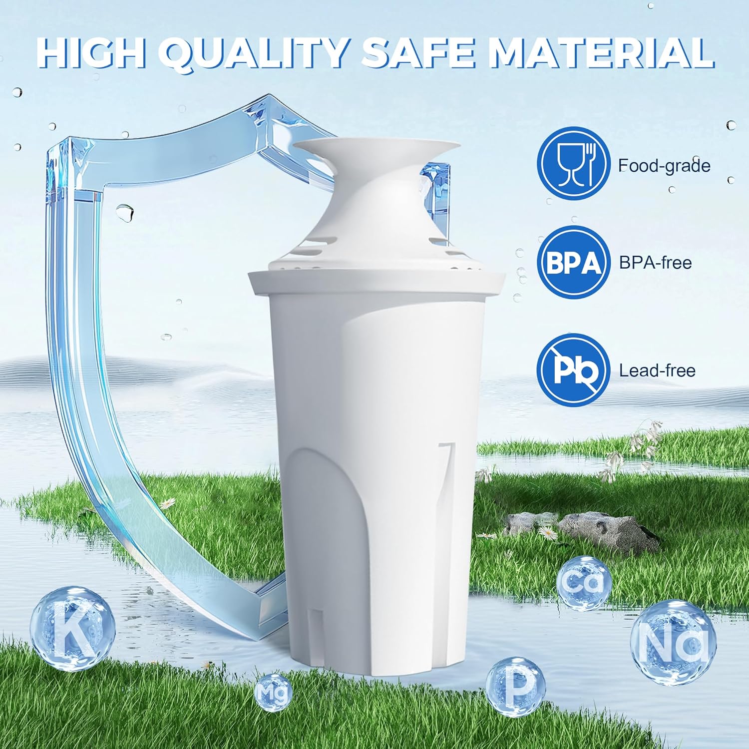 40-gallon per-filter capacity with a recommended 2-month replacement cycle