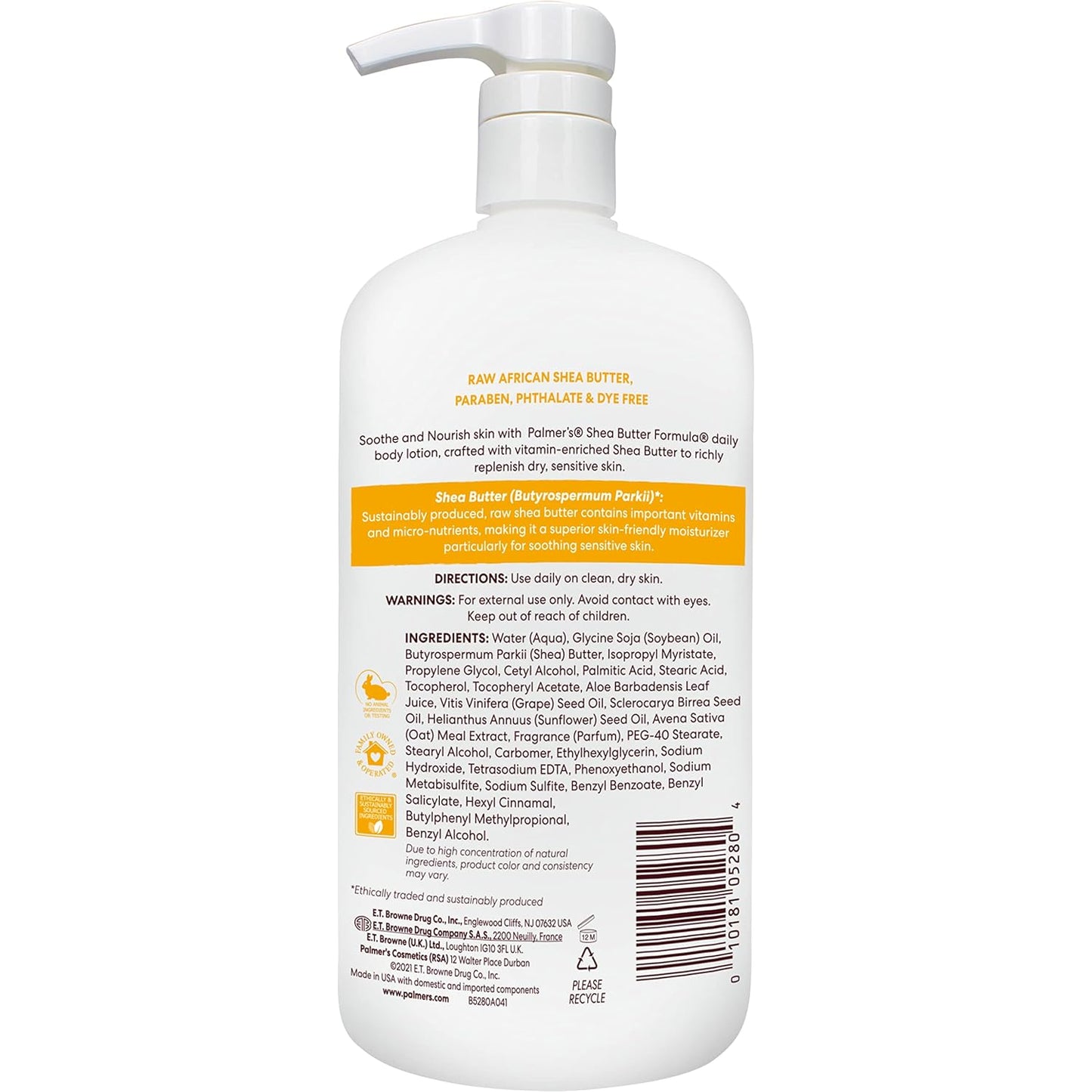 48-hour deep hydration claim via shea's fatty acids and vitamins