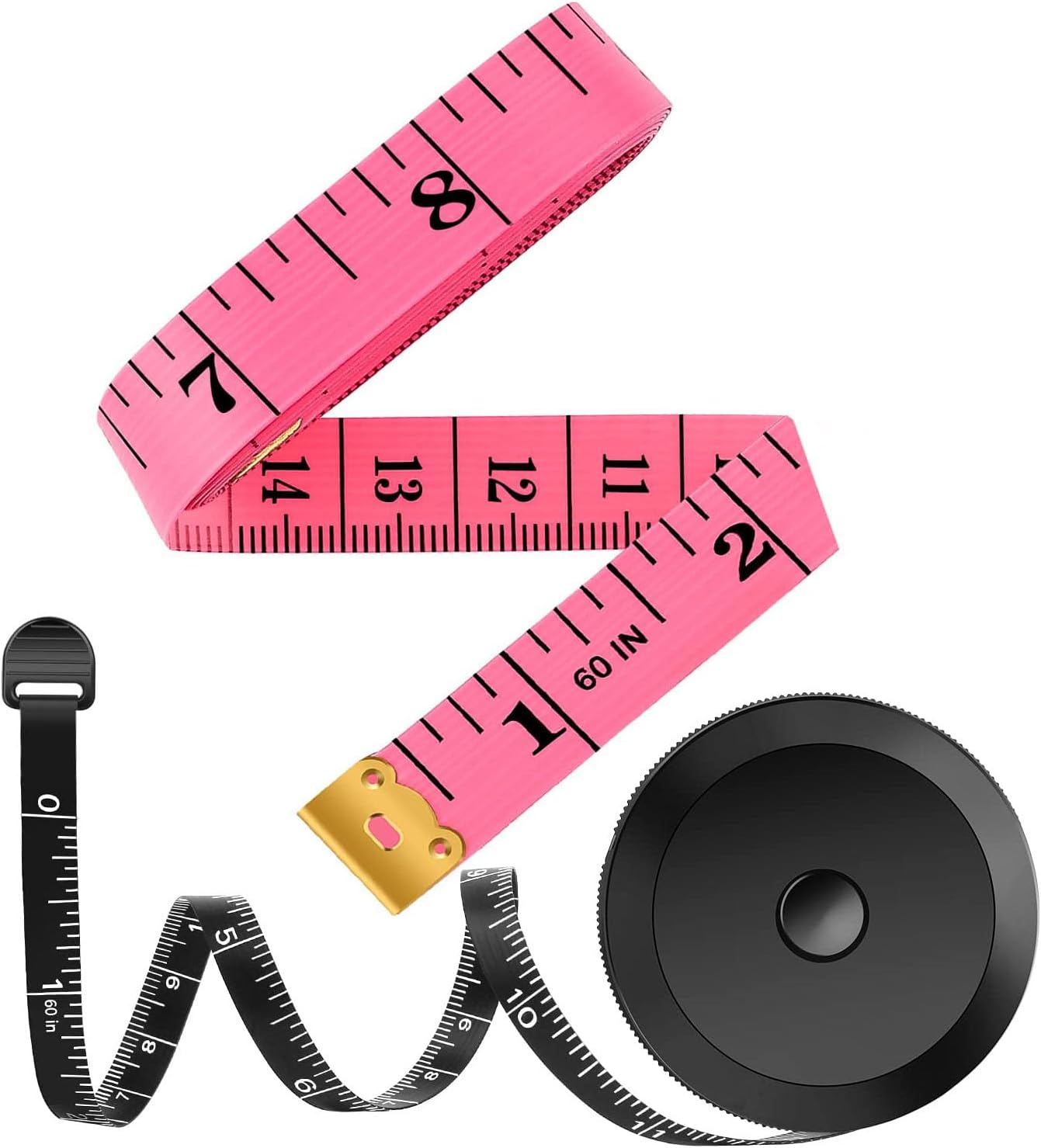 60-inch / 150 cm fiberglass blade with double-sided inch and centimeter scales