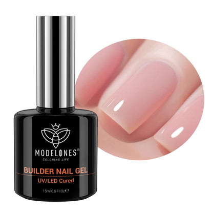 7-in-1 multifunctional clear builder gel: overlay, apex builder, extender, shaper, tip/gem adhesive, and base gel