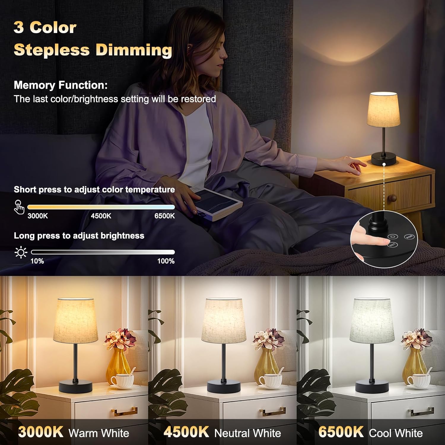 7 rgb color modes plus auto rgb cycle, also dimmable