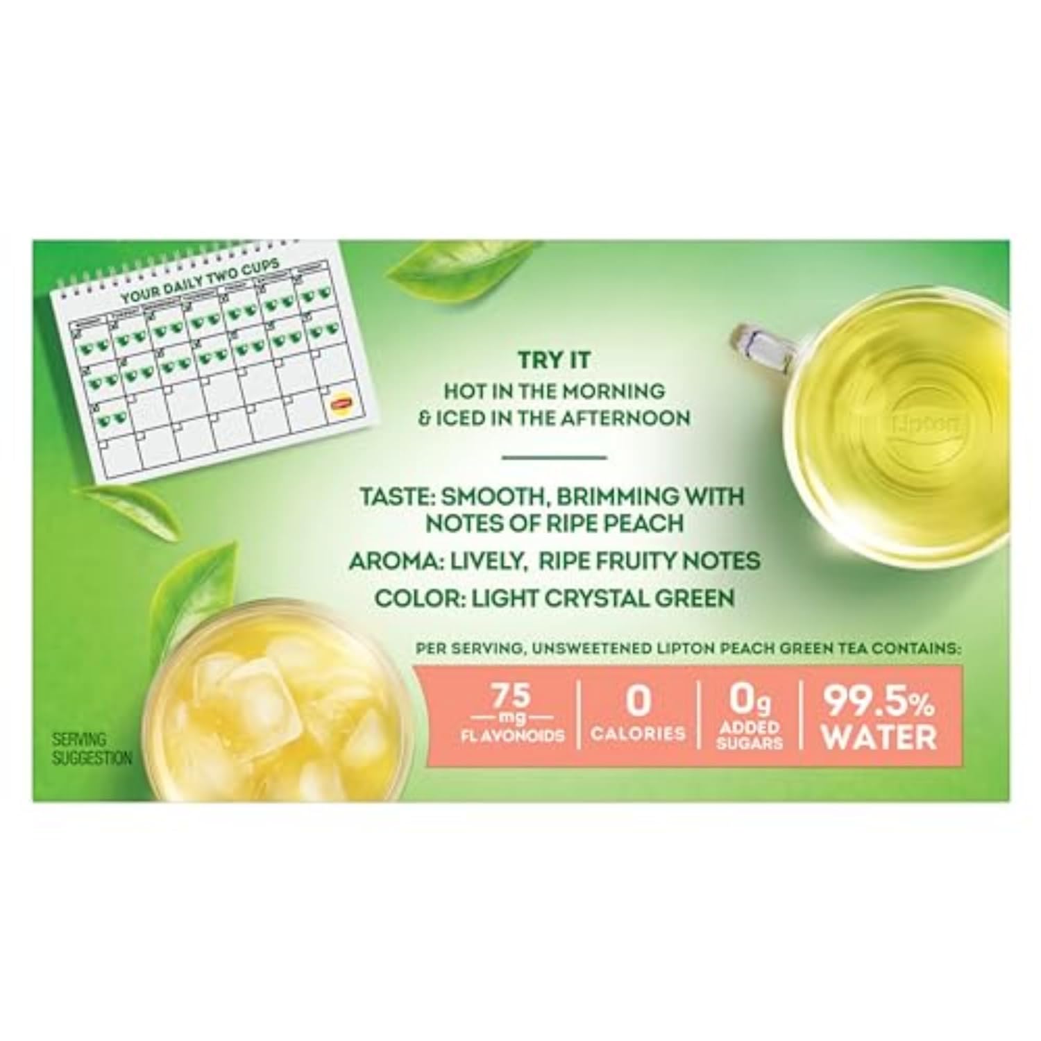 ~75mg of naturally occurring flavonoids per cup