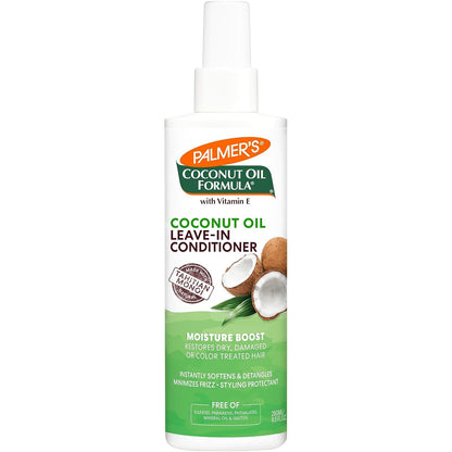 8.5 ounce spray bottle with leave-in liquid formula for direct application
