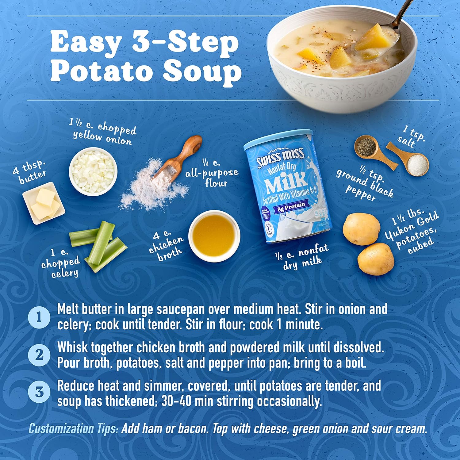80 calories and 8 grams of protein per serving