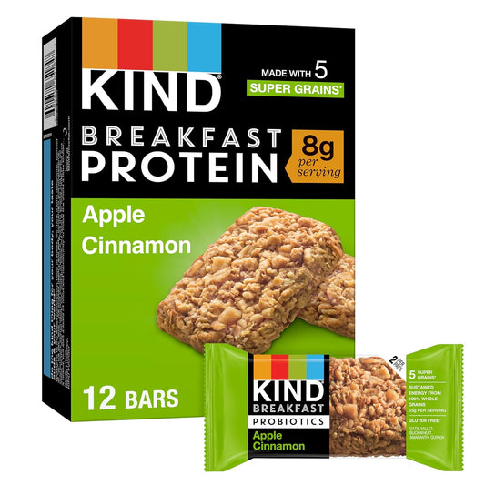 8g protein per bar sourced from soy protein isolate and whole grains