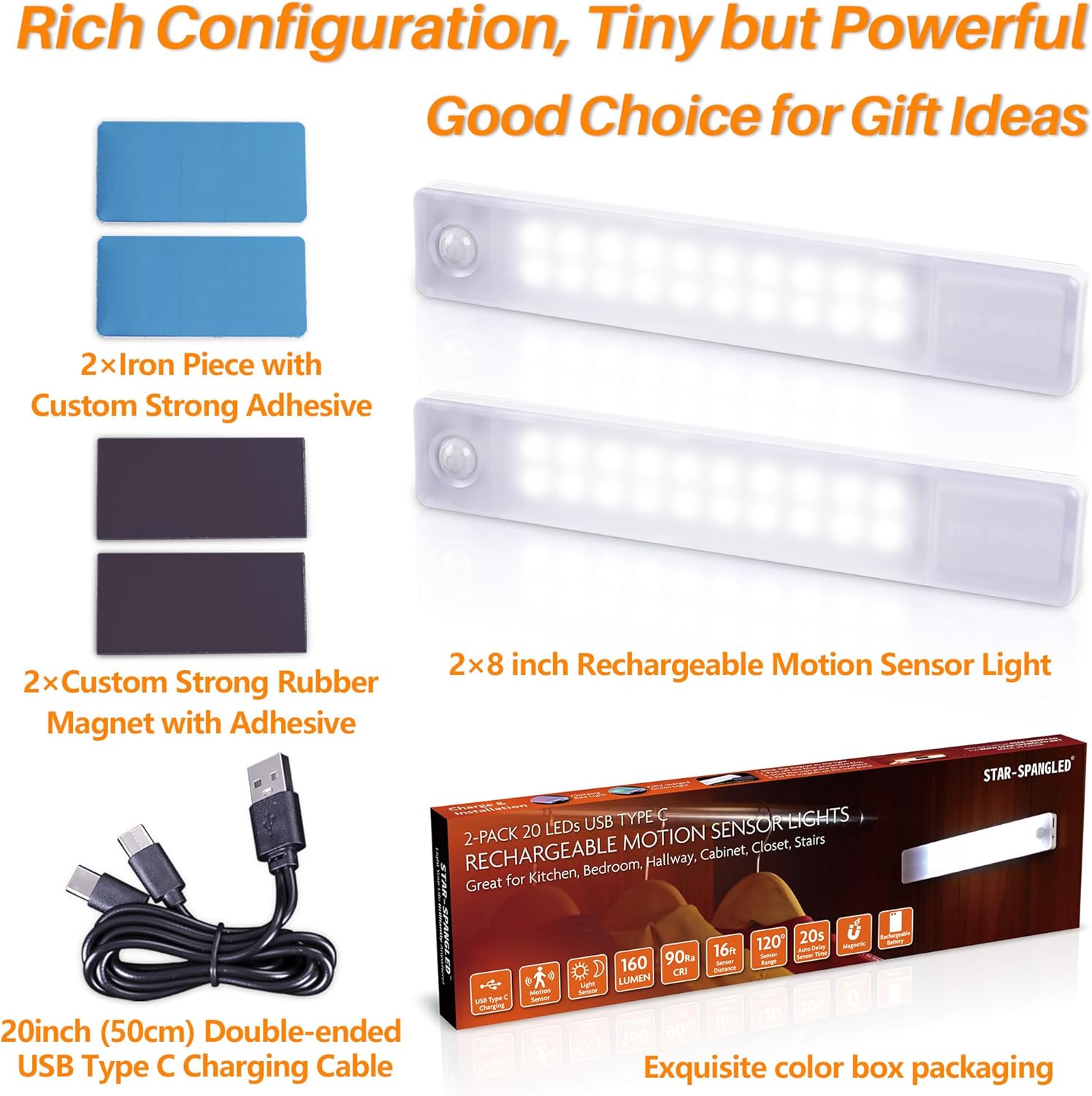 980 mah rechargeable lithium battery with usb-c 1a fast charging via included dual-ended cable