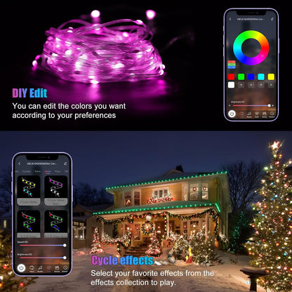 AIMENGTE Music Sync LED String Lights with 99 Preset Modes – Creative Holiday Gift for Women, Gamers and College Students