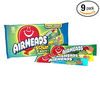 Airheads Sour Three-Flavor Candy Variety – Non-Melting Kids Snack for Road Trips, Car Consoles, and Playdates