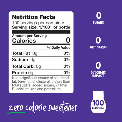 approximately 100 servings per bottle due to high concentration