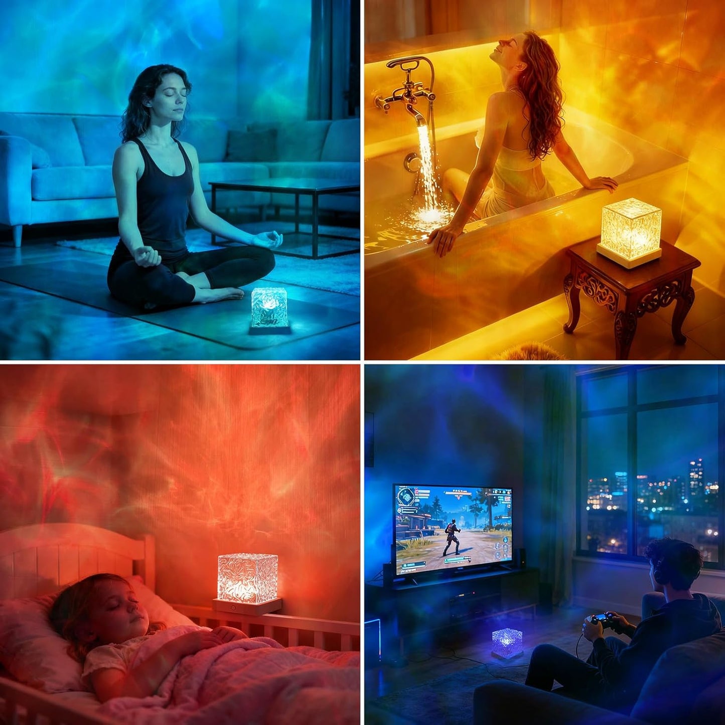 AuroraLume 4.3 Inch Galaxy Projector – Simple Cordless Mood Lamp for Intentional Living Spaces