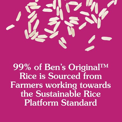 BEN'S ORIGINAL Enriched White Rice, 80 oz Bag – Nutritious, Fat-Free Base for School Lunches, Stuffed Peppers and Meatballs