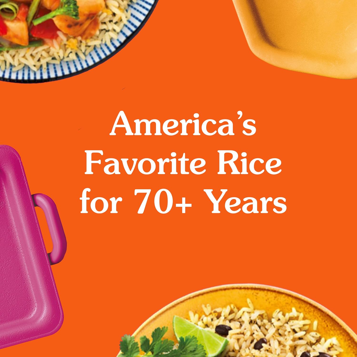 BEN'S ORIGINAL Enriched White Rice, 80 oz Bag – Nutritious, Fat-Free Base for School Lunches, Stuffed Peppers and Meatballs