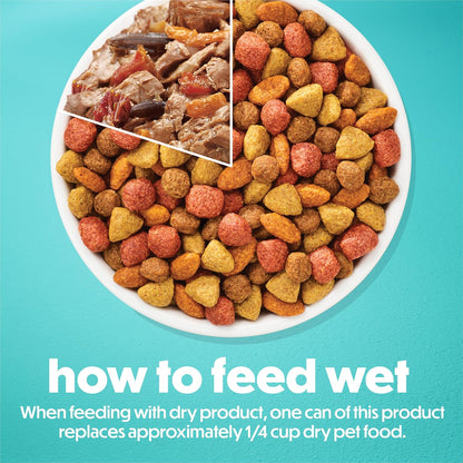 Beneful IncrediBites Small Breed Wet Dog Food – Rotating Beef, Chicken, Salmon Recipes for a Calmer Feeding Routine, 30 Pack, 3 oz Cans