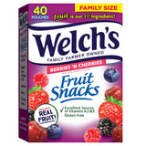 Welch's Fruit Snacks Strawberry – Workplace Pantry Snack for Reception Desk and Shared Kitchen, 40 Single-Serve Bags