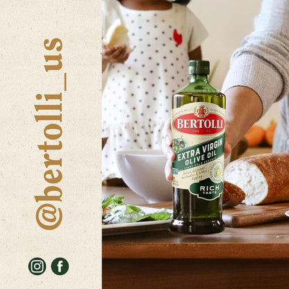 Bertolli Extra Virgin Olive Oil Rich Taste 32 fl oz – Holiday Gift Basket Essential for Foodie Friends