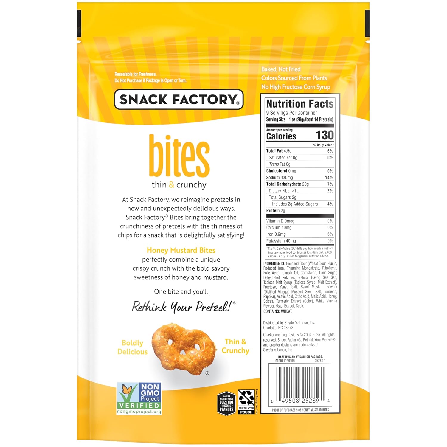 bite-sized pieces engineered for mess-free, one-handed snacking