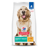 Hill's Science Diet Adult Perfect Weight Dry Dog Food, Chicken & Brown Rice, 25 lb. Bag – Natural Ingredient Meal Prep for Dogs on a Weight Management Program