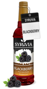 Syruvia Blackberry Syrup - 25.4 fl oz Artisan-Grade Syrup in a Showcase Bottle for the Modern Entertainer