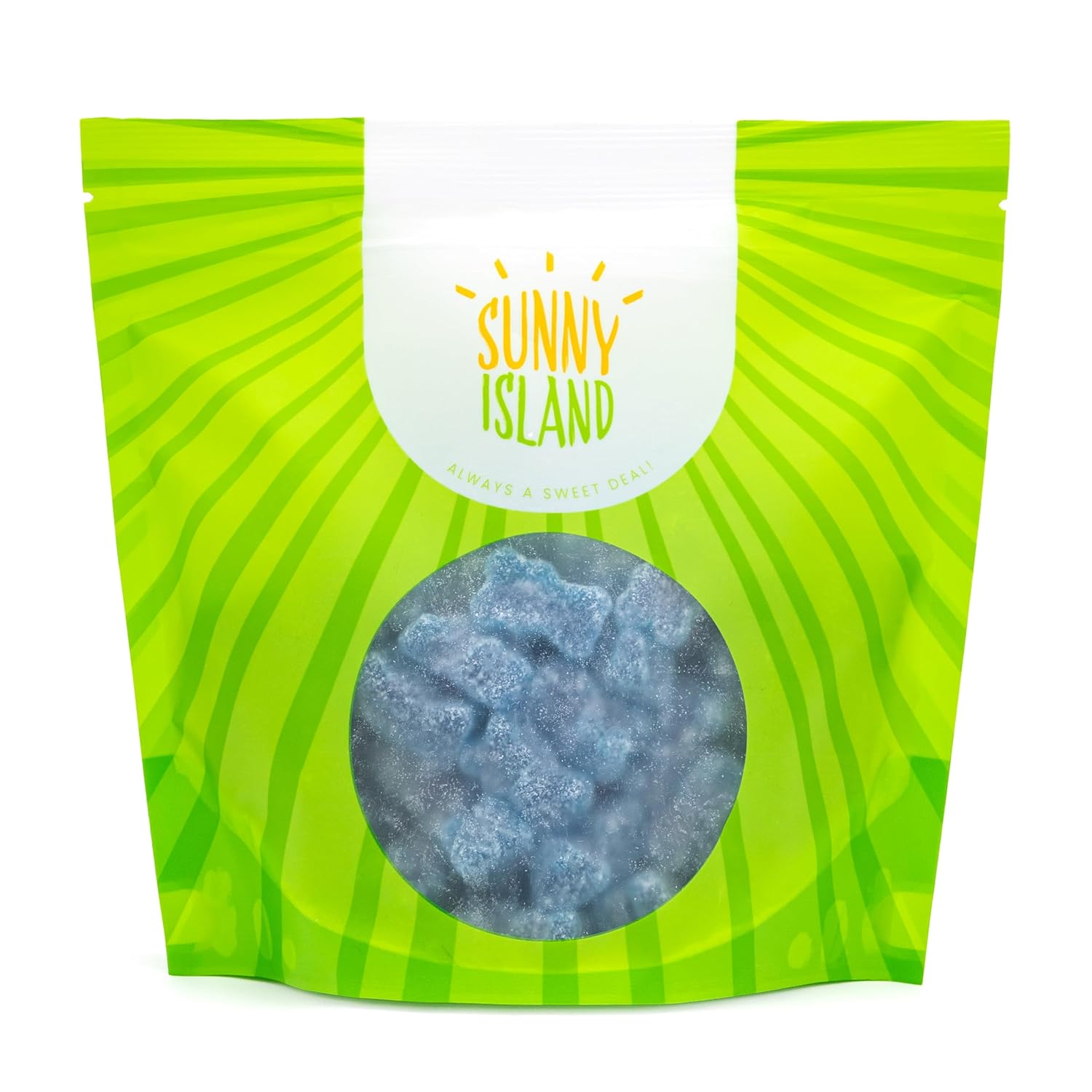 Blue Themed Party Gift Candy 1 lb Sour Gummy Bears Gelatin Free for New Parents and Shower Hostesses