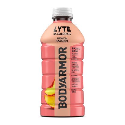 BODYARMOR LYTE Family Friendly Electrolyte Beverage for School Lunch Boxes and Backyard Play, 28 Fl Oz Bottles (15 Pack)