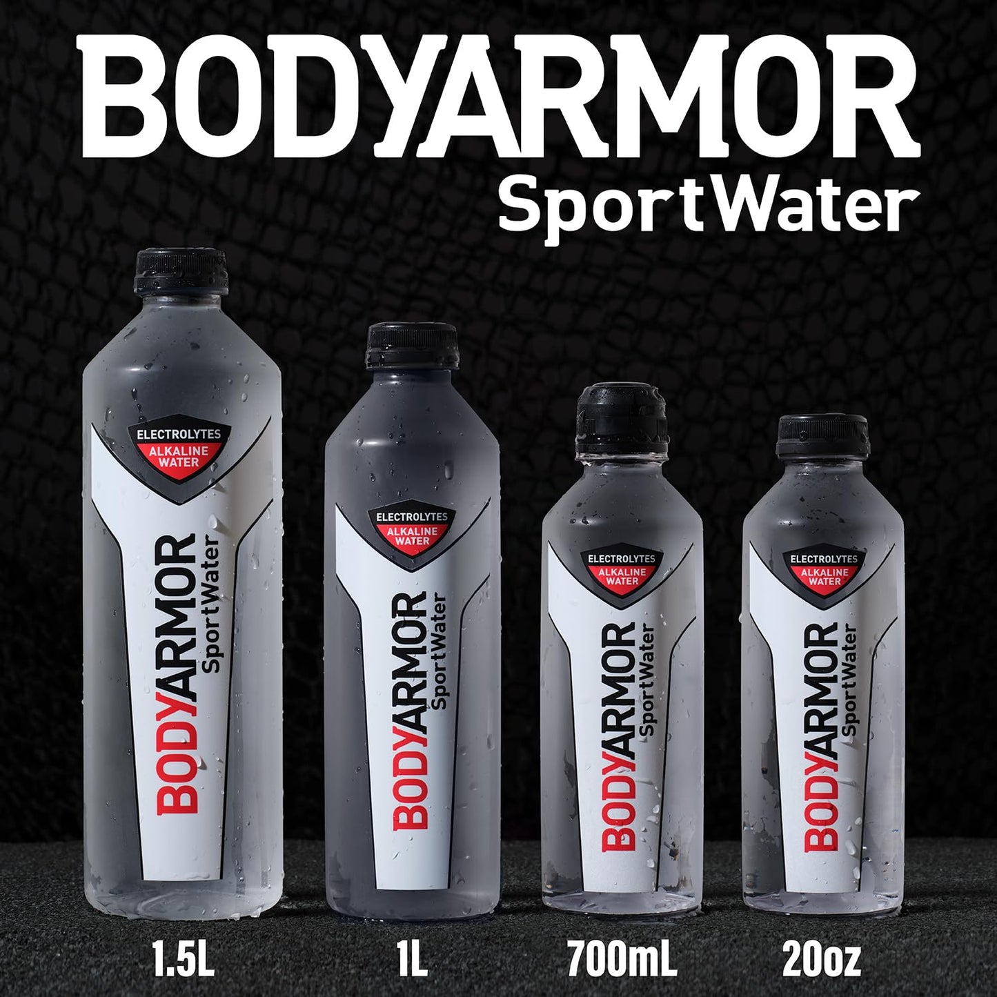 BODYARMOR SportWater for Workplace Break Room and Staff Hydration, High pH 9+ Electrolyte Bottles, 1.5L Pack of 12