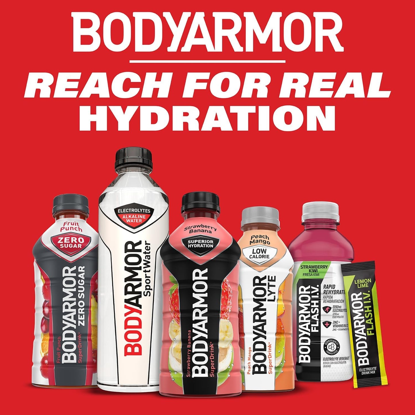 BODYARMOR SportWater for Workplace Break Room and Staff Hydration, High pH 9+ Electrolyte Bottles, 1.5L Pack of 12