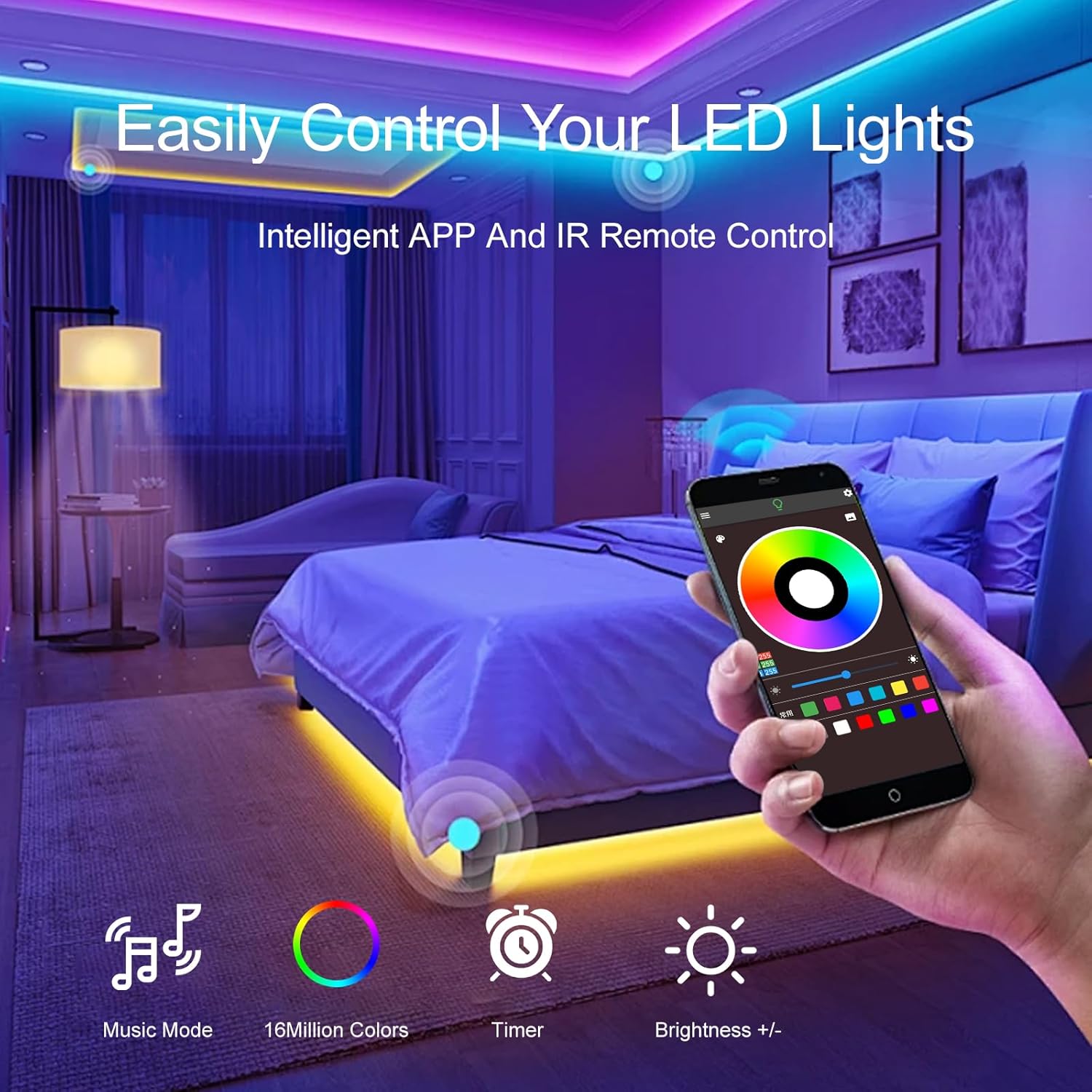 [Brand] Music Sync LED Strip with App Control – Immersive Backlighting for Streaming Studio and Workstation