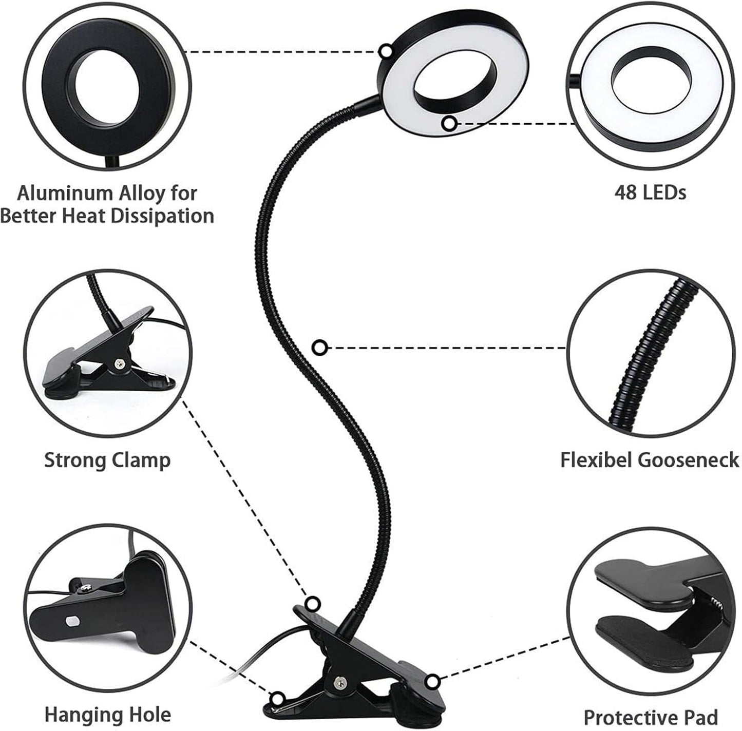 [Brand Name] LED Reading Light for Kids – Nursery and Study Desk Lamp, No Heat Flicker Free USB