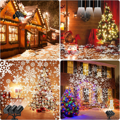 [Brand] Three-Head Snowflake Spotlight – Camping and Outdoor Dining Ambiance Light