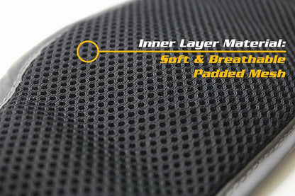 breathable mesh panels to reduce sweat and heat buildup